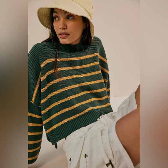 Free People Easy Street Stripe Crop Pullover - Picture 6 of 14